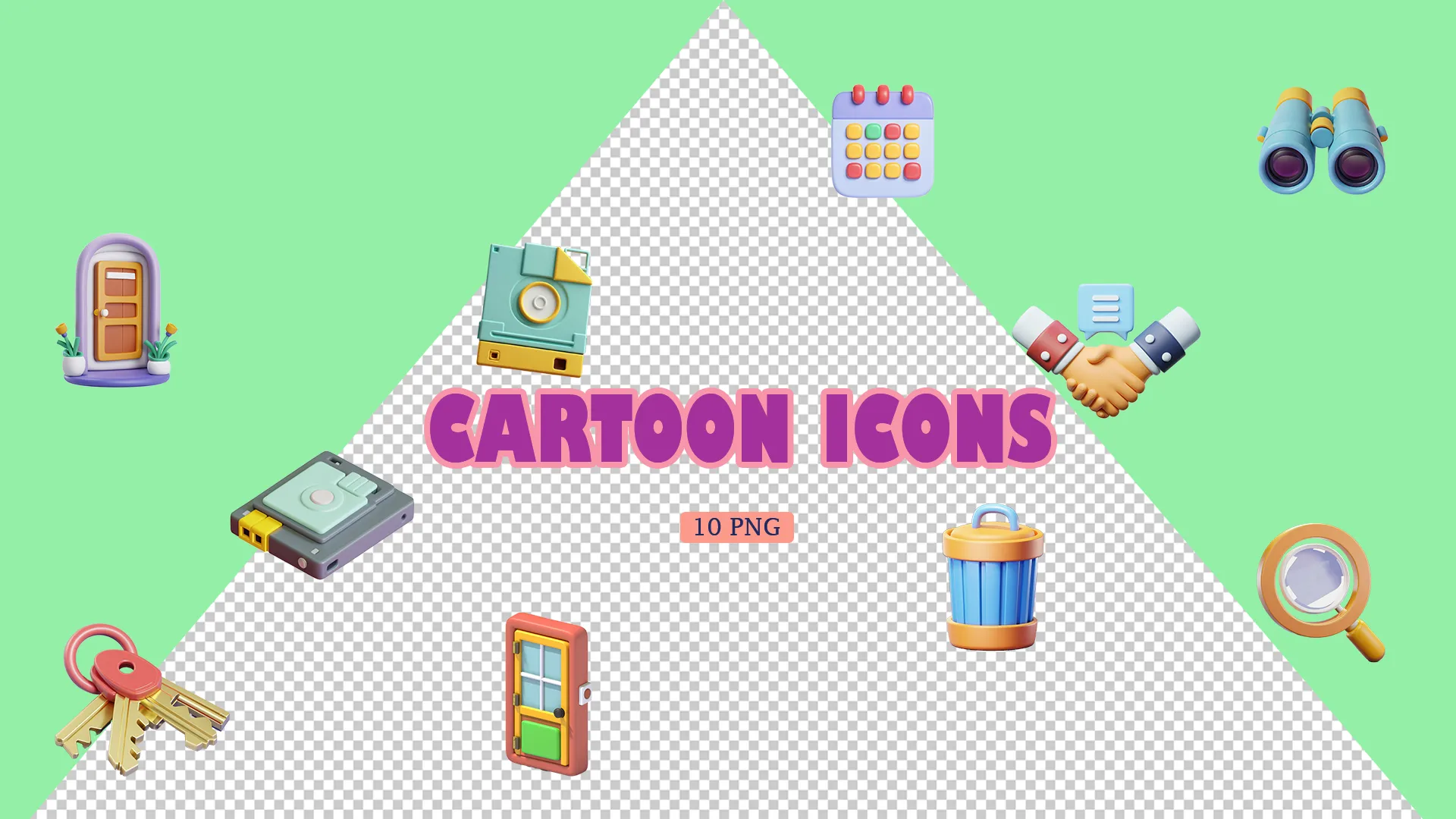 Playful Cartoon Icons Bundle image